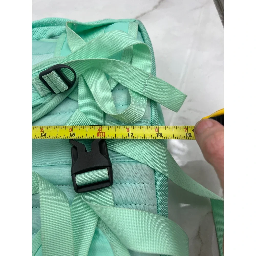 The North Face Borealis Backpack Mint Green Orange Bungee Laptop Bag Hiking